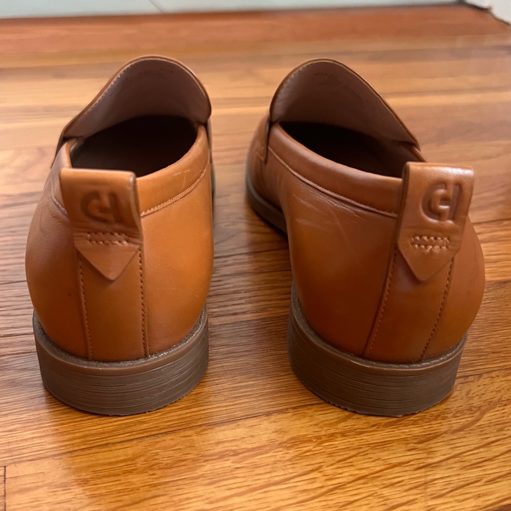 Cole Haan Stassi Pecan Leather Penny Loafers Sz 8.5 M - Picture 4 of 7